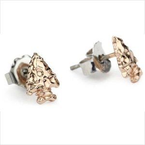 Rose Gold Arrowhead Earrings